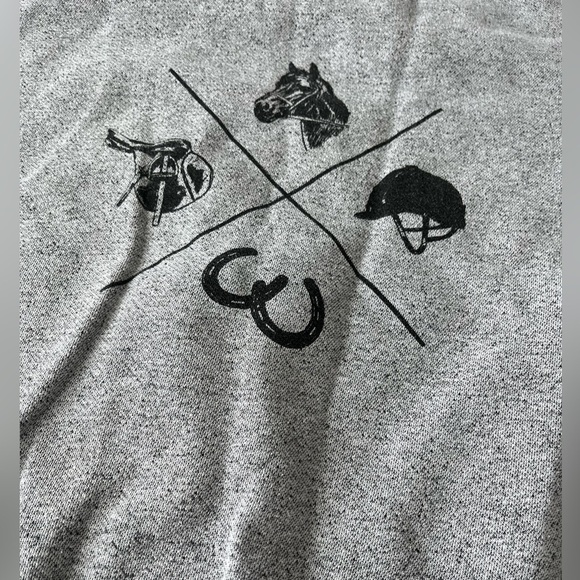 [XL]Spiced Equestrian Gray Crewneck Sweater - Picture 3 of 10
